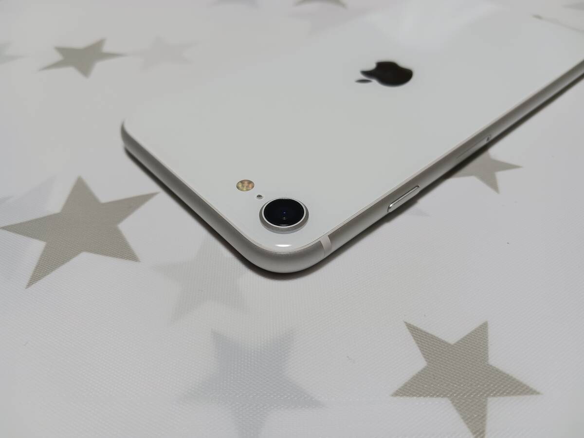 iPhone　SE　第２世代　ホワイト　白　１２８GB　SIMフリー　ロックなし　美品　バッテリー９２％_5