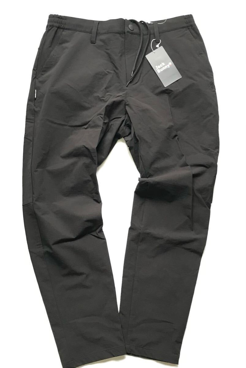 ●C394新品 【サイズ4/M】春夏 黒 定価15400円 ジャックバニー ナイロン ストレッチ テーパード パンツ Jack Bunny!! by PEARLY GATES(0)_4