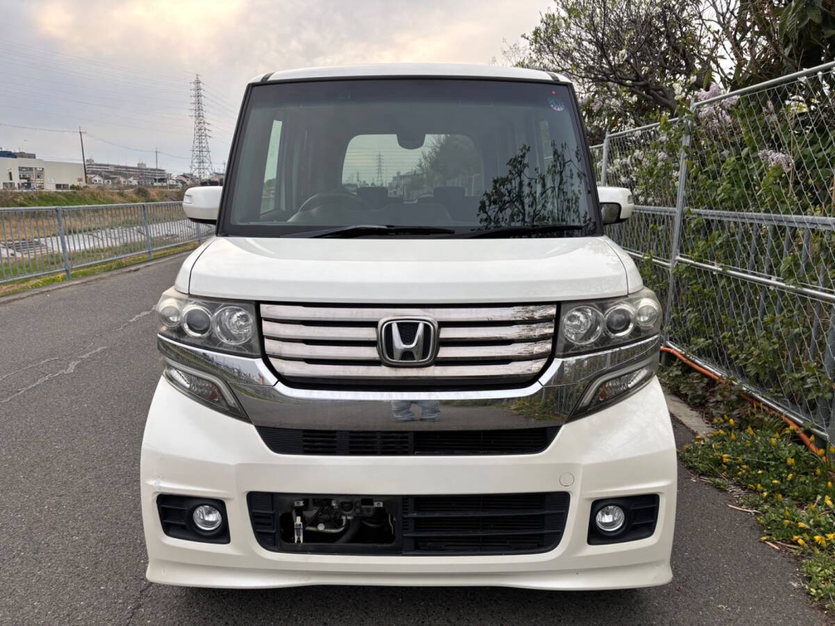 ホンダ N-BOXカスタム GLパッケージ 車検２年付き 左パワスラ ETC ナビ フルセグ CD バックカメラ スマートキー×２乗って帰れます！ _2