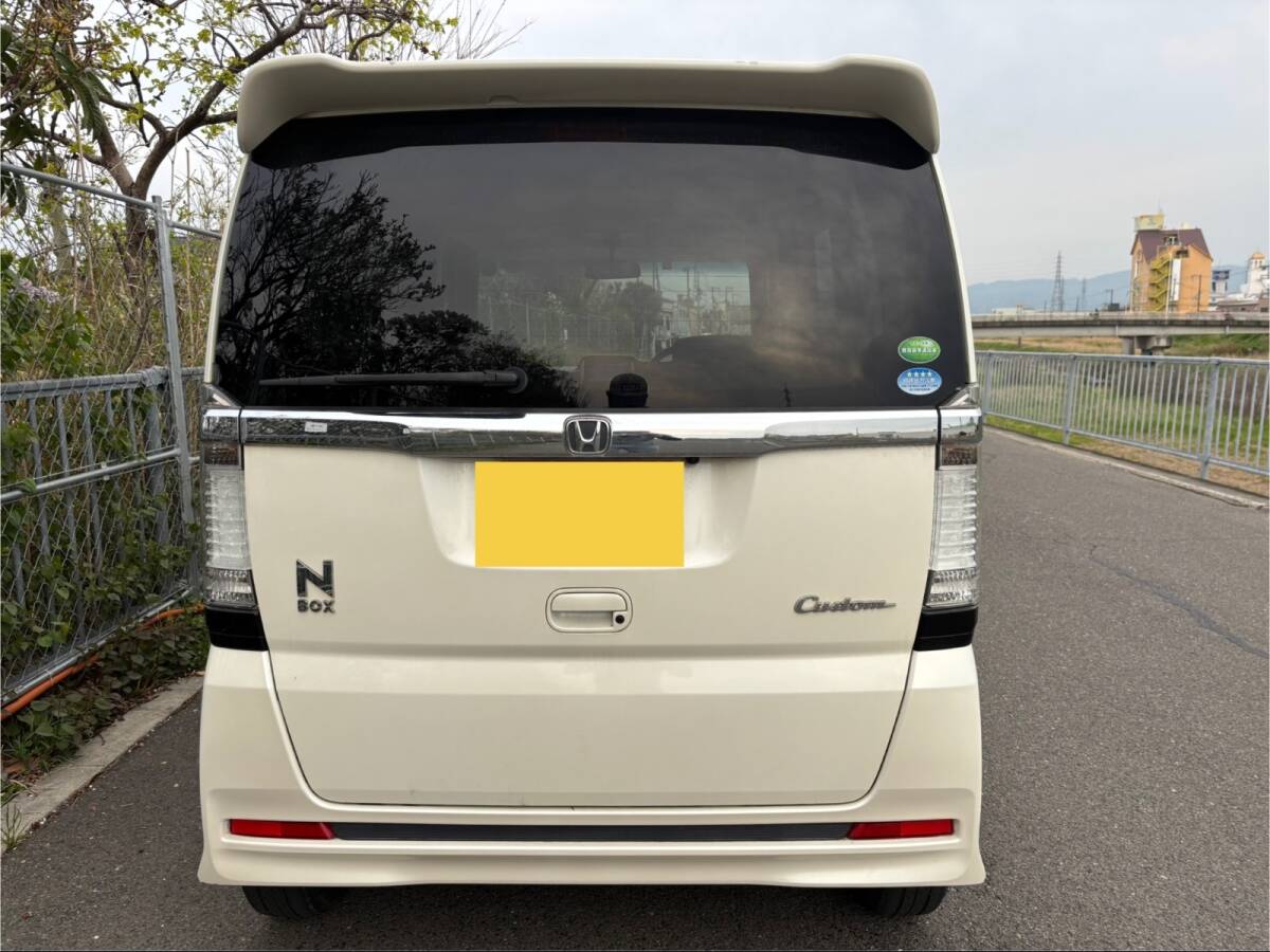 ホンダ N-BOXカスタム GLパッケージ 車検２年付き 左パワスラ ETC ナビ フルセグ CD バックカメラ スマートキー×２乗って帰れます！ _4