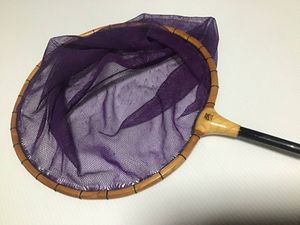 匠の【湖風】監修☆尺寸の玉網☆カヤ一本取りの逸品☆枠は火の国夢工房にてピカピカにリ