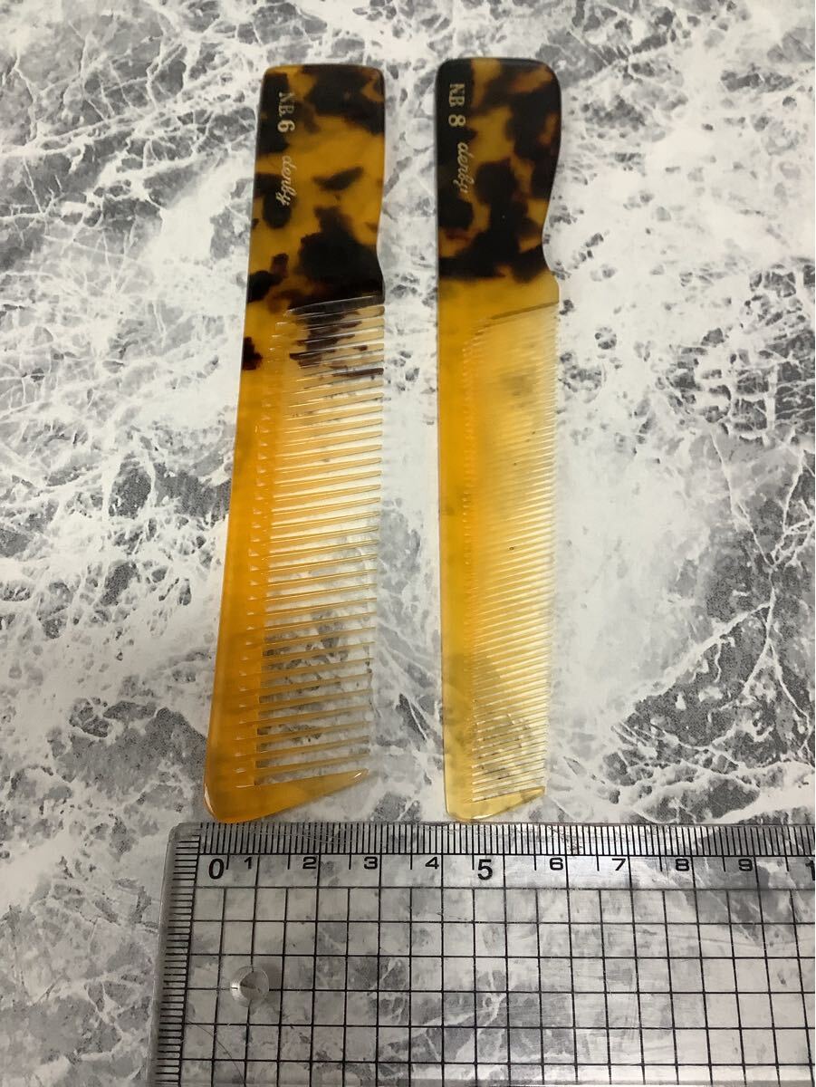 理美容コーム　ニューべっ甲コーム　2種類　(No.6+No.8)_6