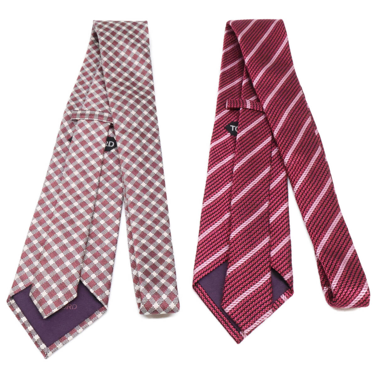 【美品/1円】 TOM FORD トムフォード ストライプ&チェックネクタイ 計4点 ネクタイ_7