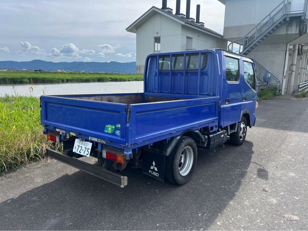 2トン ダブルキャブ リアエアコン付 5速マニュアル 車検満タン 荷台