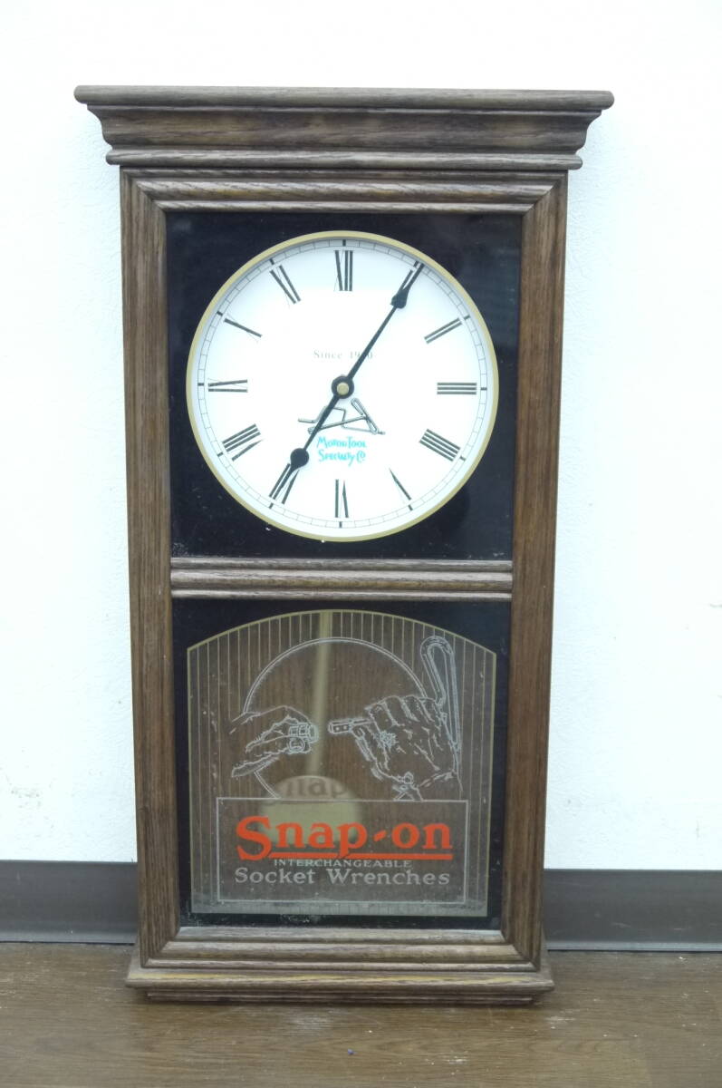 ☆スナップ・オン【柱時計 掛け時計】中古 動作品☆Snap-on☆振り子