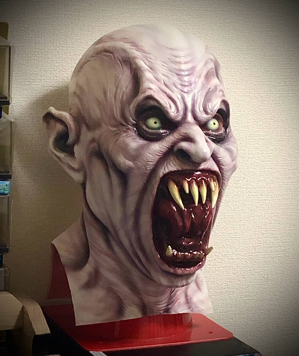米国デススタジオ製 バンパイヤ ラバーマスク ディスプレイ用 ハロウィン 1/1 ラバーマスク バンパイア ホラーマスク ハロウィン トワイライト
