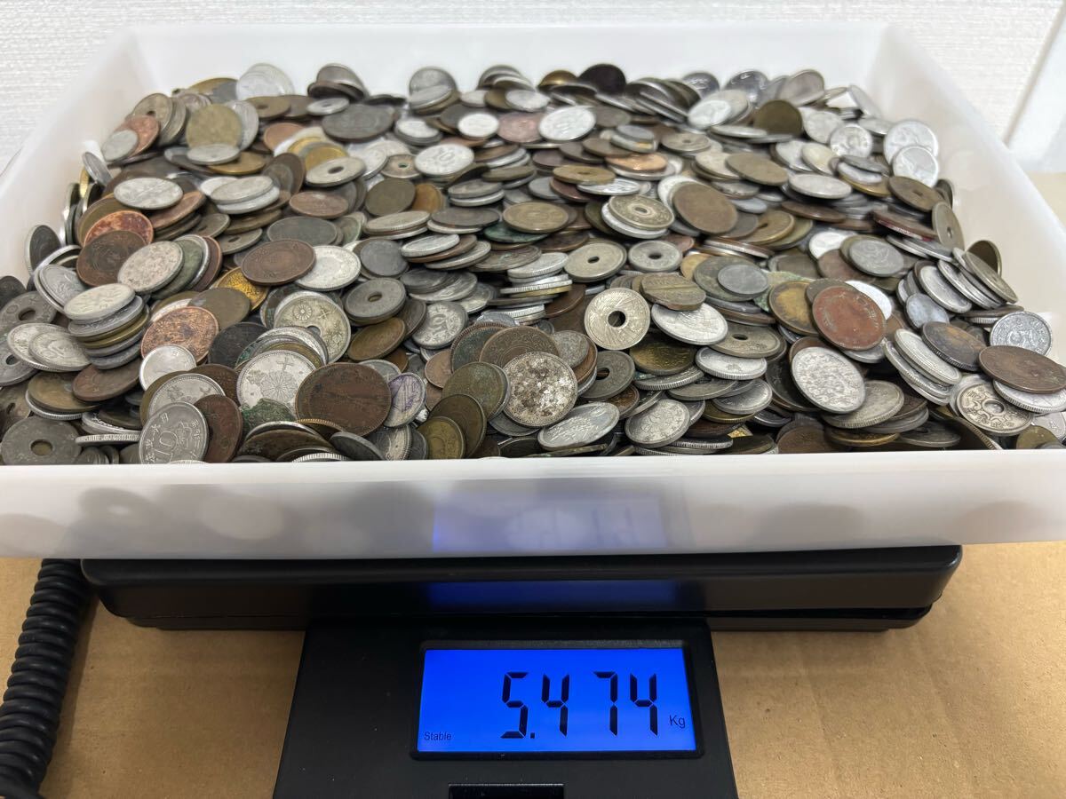 1円スタート】外国コイン 約5kg おまとめ 大量 古銭 外国銭 貨幣 世界