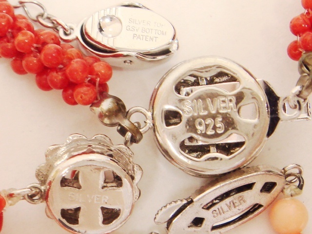 豪華★大量!!赤珊瑚・桃色・コーラル アクセサリー22点 437gセット★SV/925×8点・連ネックレス・帯留め・ブローチ・イヤリング・大粒等_9