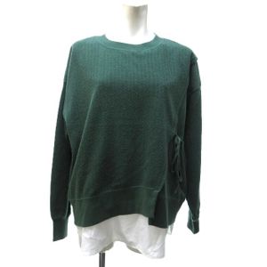 ビームスハート BEAMS HEART ヘリンボーン プルオーバードッキングカットソー 異素材切替