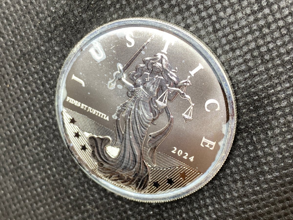 31.1グラム 2024年 (新品) ジブラルタル「正義の女神」純銀 1オンス 銀貨_3