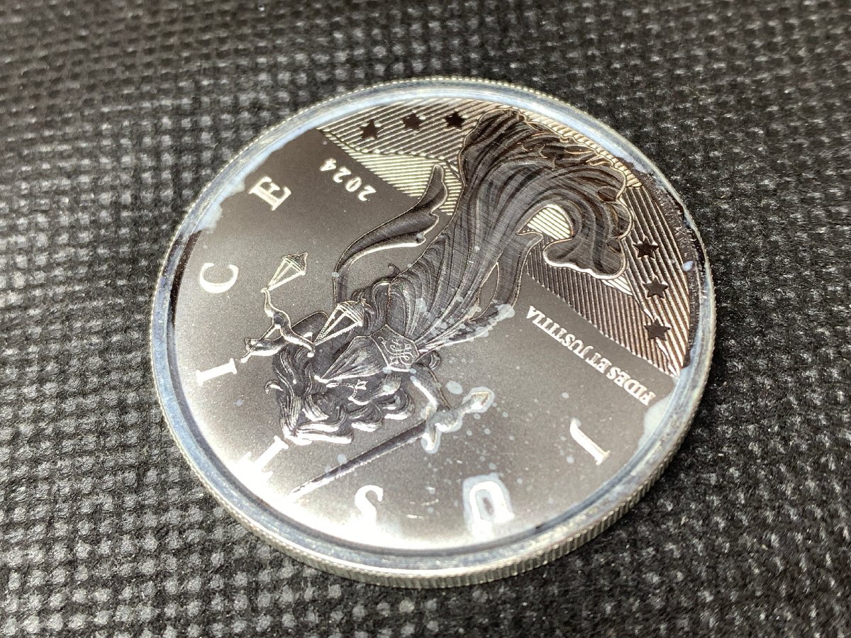 31.1グラム 2024年 (新品) ジブラルタル「正義の女神」純銀 1オンス 銀貨_5