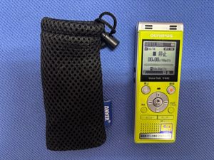 571☆【美品】 OLYMPUS／ICレコーダー Voice-Trek V-842／4GB／黄緑色／中古／袋付き