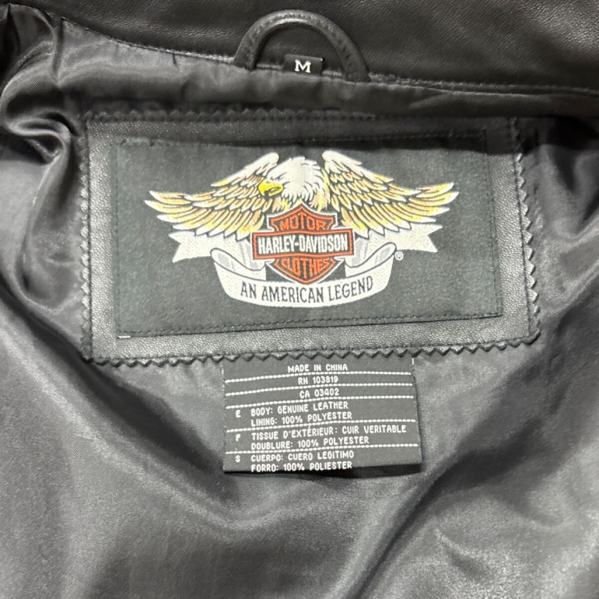2502EL911 HARLEY-DAVIDSON ハーレーダヴィッドソン 97025-05VM サイズ M レザージャケット ブルゾン 現状 ...