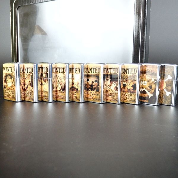 1円スタート 激レア ワンピース 麦わらの一味 zippo風 オイルライター