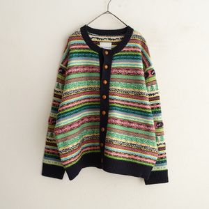 【美品/2024/定価3.5万】This is not a cat.*MOJA WOODS FAIRISLE KNIT カーディガン*F毛