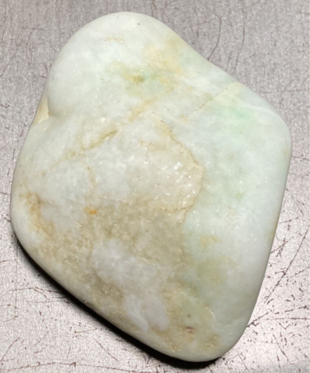 白緑色 結晶キラキラ］糸魚川翡翠海石31g ヒスイ ひすい(原石)｜売買
