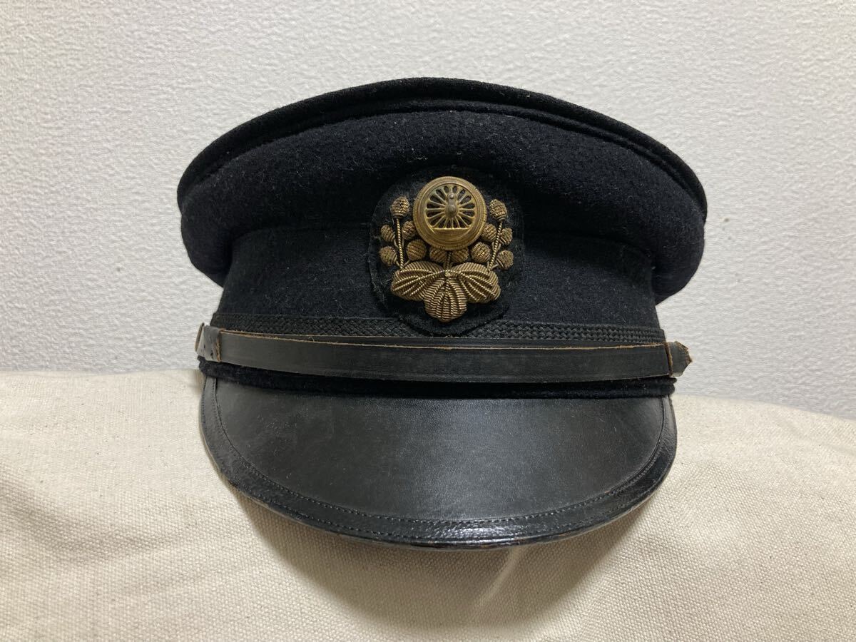 ☆実物 鉄道省 昭和9年制判任官及同待遇 帽 昭和10年製造品☆制帽帽子
