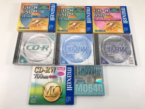 ◇中古品◇MOディスク、CD-R 、CD-RWセット maxell/MITSUBISHI/TEIJIN （30125120620240A