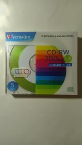 【未使用・未開封】Verbatim SW80QM5V1 くり返し記録 データ用 CD-RW 4倍速対応 5枚パッ