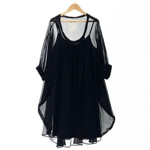 ★BEARDSLEY ビアズリー シフォン チュニック ワンピース BA10B928 サイズF レディース