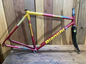 BIANCHI LITE ALLOY 7005 ビアンキ ライトアロイ HANDMADE in ITALY 再塗装ベース　アル