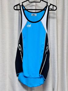 ニシ nishi 陸上 ランニングシャツ ライトブルー Mサイズ