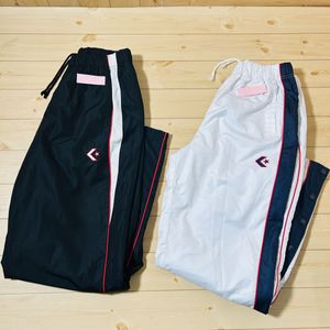 ◎極美品！L 2本セット CONVERSE コンバース バスケ 秋冬 裏起毛 ナイロンパンツ ウィン