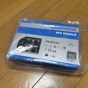 新品未使用 シマノ PD-M520 SPDペダル シルバー EPDM520S 自転車 ロードバイク マウンテ