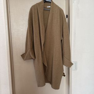 Plage プラージュ ベージュ ウール　ロングコート　ロングカーデ　大人コーデ カーディガ