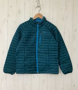 き1891 L.L.Bean エルエルビーン ダウンジャケット L(14-16) キッズ エメラルドブルー 軽