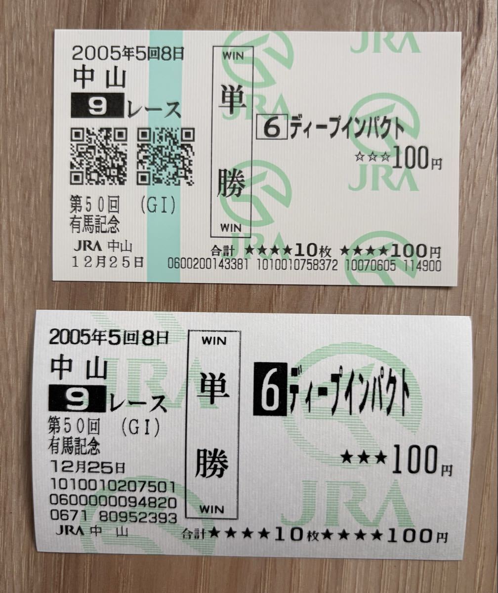 ディープインパクト 馬券の値段と価格推移は？｜16件の売買データから