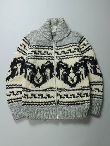 D701/LONGHOUSE/ロングハウス/カナダ製/ショールカラー/カウチンセーター/肉厚/ジップア