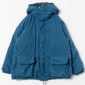 mont-bell モンベル ダウンジャケット 150cm ダウン フェザー ブルー系 旧タグ アウトド