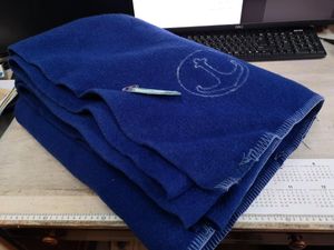 イタリア海軍放出品　ウールブランケット　アンカー　042823