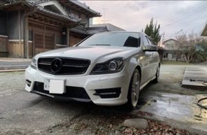 メルセデスベンツ　C200 ターボ　白右　整備済み　車検付き