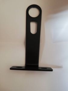 カゴ取付ブラケット　超ロングタイプ　ブラック　ハンドルポスト1インチ用　（ママチャリ