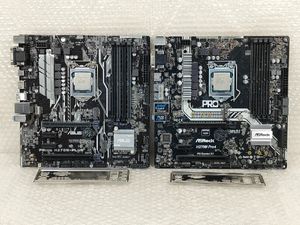 ●【ジャンク】マザーボード 2枚セット CPU付「i3-7100」/ ASUS H270M-PLUS / ASRock H27