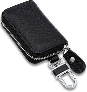 送料無料 本革 スマート キーケース ブラック　スマート キー レザー キーフリー 鍵 トヨ