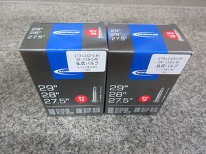 シュワルベ/ schwalbe SV19　27.5ｘ2.00-2.40/29ｘ1.5-2.40 チューブ2本/仏式バルブ　未