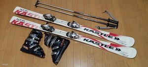 成人用スキー3点セット 板160cm ブーツ26cm ストック115cm