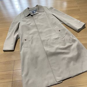 W-12　●バーバリー（オールドビンテージ/C-TK83）　サイズ EL！　比翼ボタン ウール（10