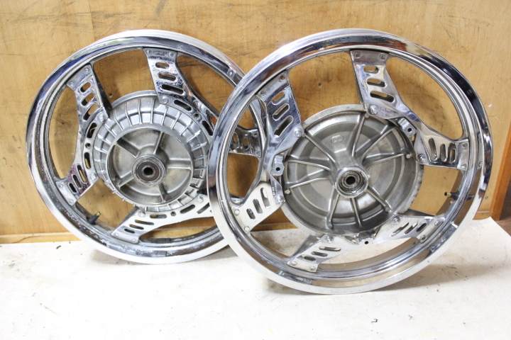 cbr400f ゴールド 前後ホイール 旧車 cbr cbx ゼファー バブ ザリ ゴキ