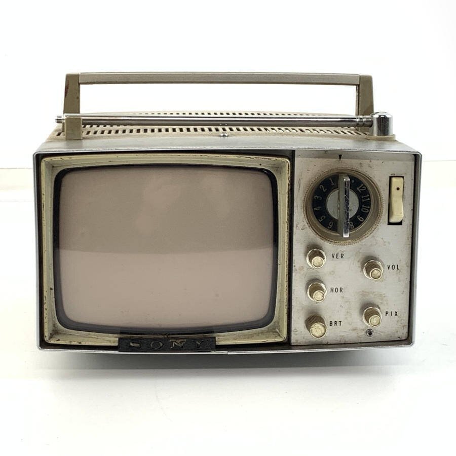 【ジャンク】SONYマイクロテレビ ５-202 SONY ソニー 5-202 白黒テレビ ポータブル テレビ受信機 トランジスタ
