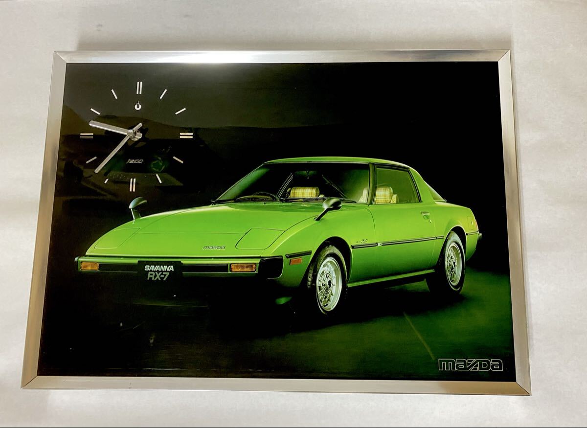昭和レトロ 旧車 マツダ 初代 サバンナ RX-7 パネル アートクロック