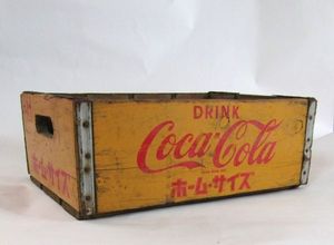 昭和レトロ コカコーラ 木箱 瓶付 ホームサイズ コカ・コーラ 昭和レトロ木箱 ホーム・サイズ 12本入れ かわいい木箱