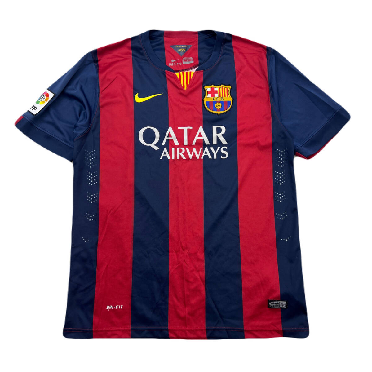 古着 サッカー ゲームシャツ バルセロナ イニエスタ ナイキ Lサイズ相当 ナイキ NIKE メンズ XL 紺赤 FCバルセロナ ユニフォーム サッカー