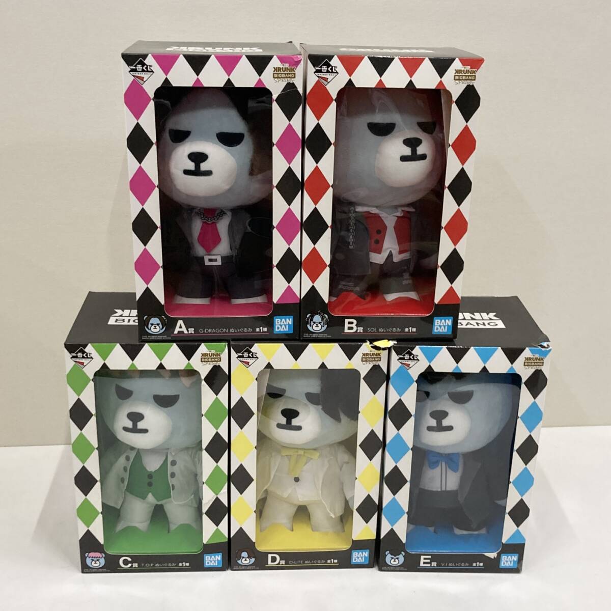 ☆ 一番くじ KRUNK×BIGBANG SPRING ぬいぐるみ 5種コンプ G-DRAGON SOL