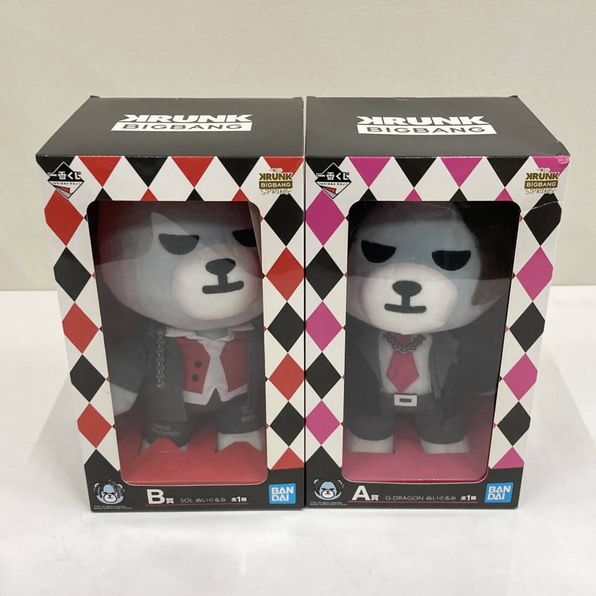 ☆ 一番くじ KRUNK×BIGBANG SPRING ぬいぐるみ 5種コンプ G-DRAGON SOL