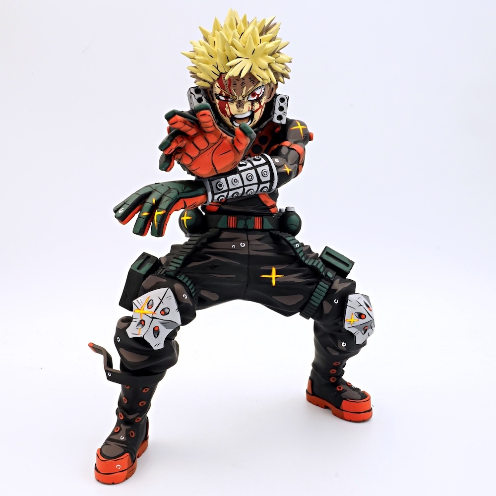 4*尾様 一番くじ　僕のヒーローアカデミア 爆豪勝己 フィギュア　リペイント　二 僕のヒーローアカデミア 爆豪勝己 フィギュア フルリペイント 二次元