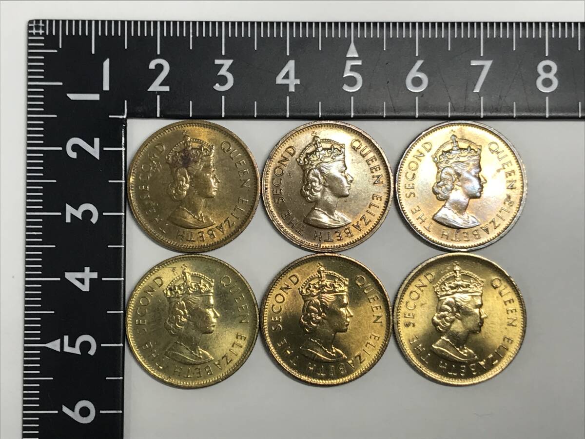 外国古貨幣　香港 10セント 1980年 特年　6枚セット SK/ 希少 特年 1980年 香港硬貨 香港一毫 10セント おまとめ6枚